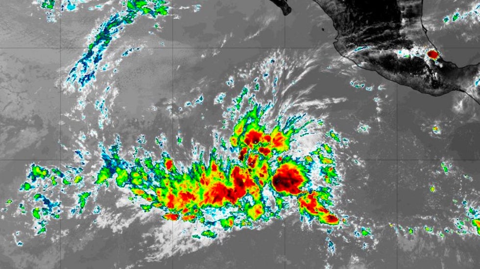 Infrared image of 90E at 2055Z 4/23/20
