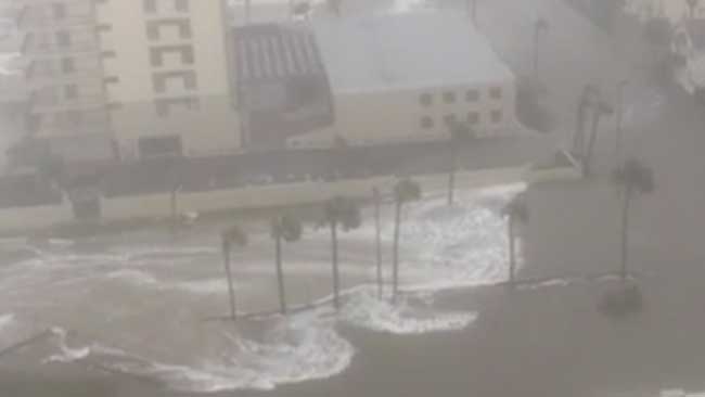 Watch Storm Surge Swallows FL Streets The Weather Channel