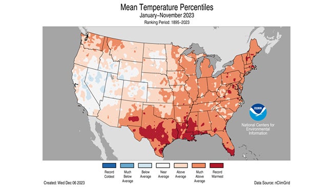 Record Warmest Year Through November In Three States, Dozens Of Cities ...
