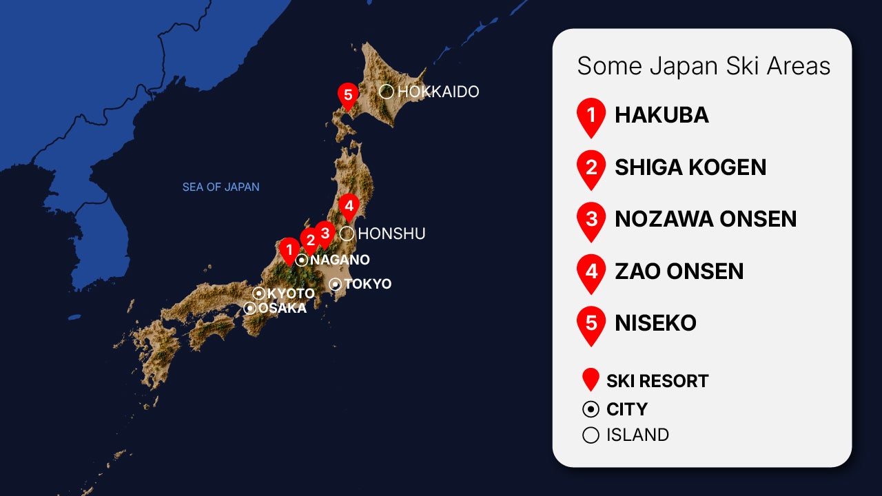 Some of Japan's ski areas