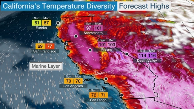 A Gloomy Reason California Has Such Temperature Extremes In June The Weather Channel Articles From The Weather Channel Weather Com