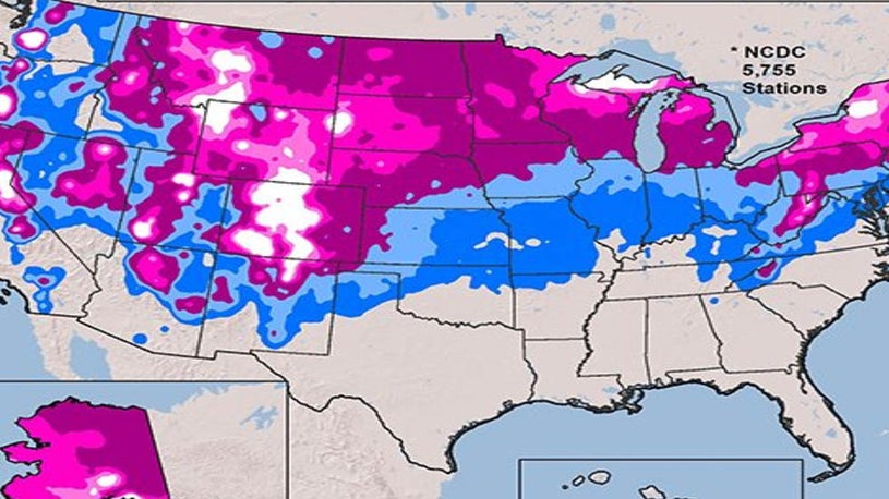 Where March And April Are The Snowiest The Weather Channel Articles From The Weather Channel Weather Com Us Monthly March 2022 U.S. Snowfall Map
