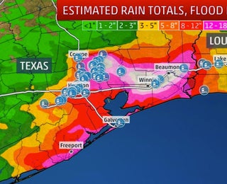 Tropical Storm Imelda Dumps More Than 40 Inches Of Rain In Texas Triggering Catastrophic Flooding Recap The Weather Channel Articles From The Weather Channel Weather Com Texas Flooding 2022 Map