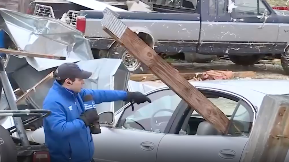 Wood Through Car Window Shows Power of Tornado in Beauregard, Alabama The Weather Channel