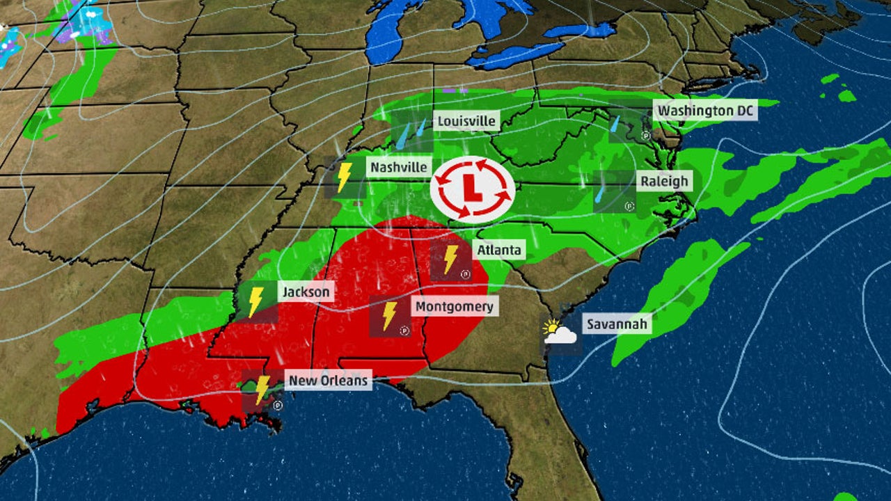 Severe Storms Possible For Southeast The Weather Channel Severe storms possible for southeast the weather channel
