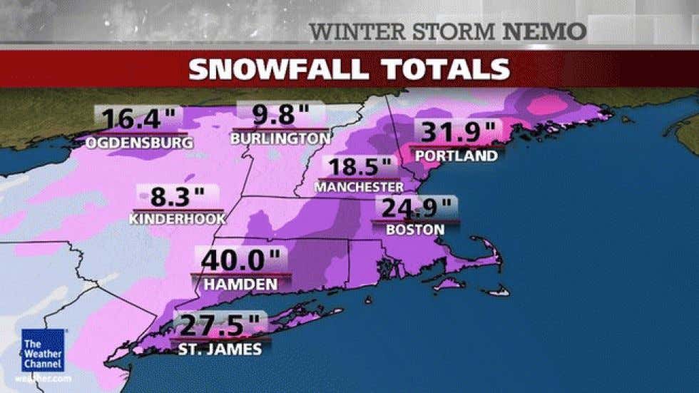 Storm Nemo Winter Storm Nemo: Snow, Wind, Coastal Flood Reports | The Weather Channel