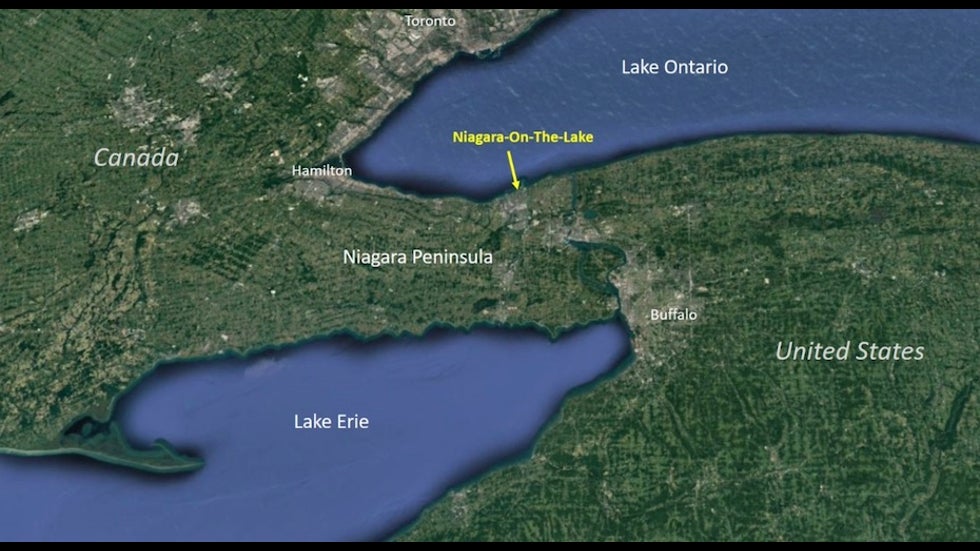 Map of Niagara region