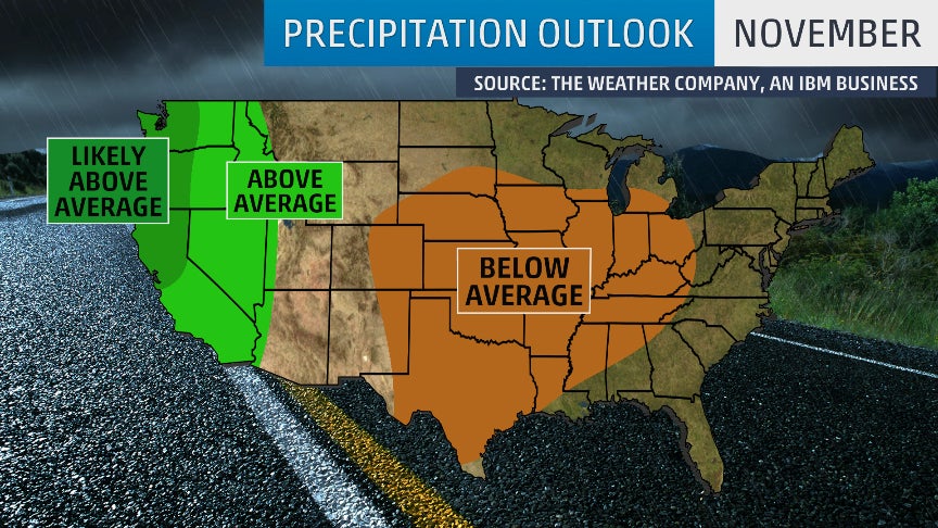 November Outlook Mild Temperatures Expected For Much of U.S. The