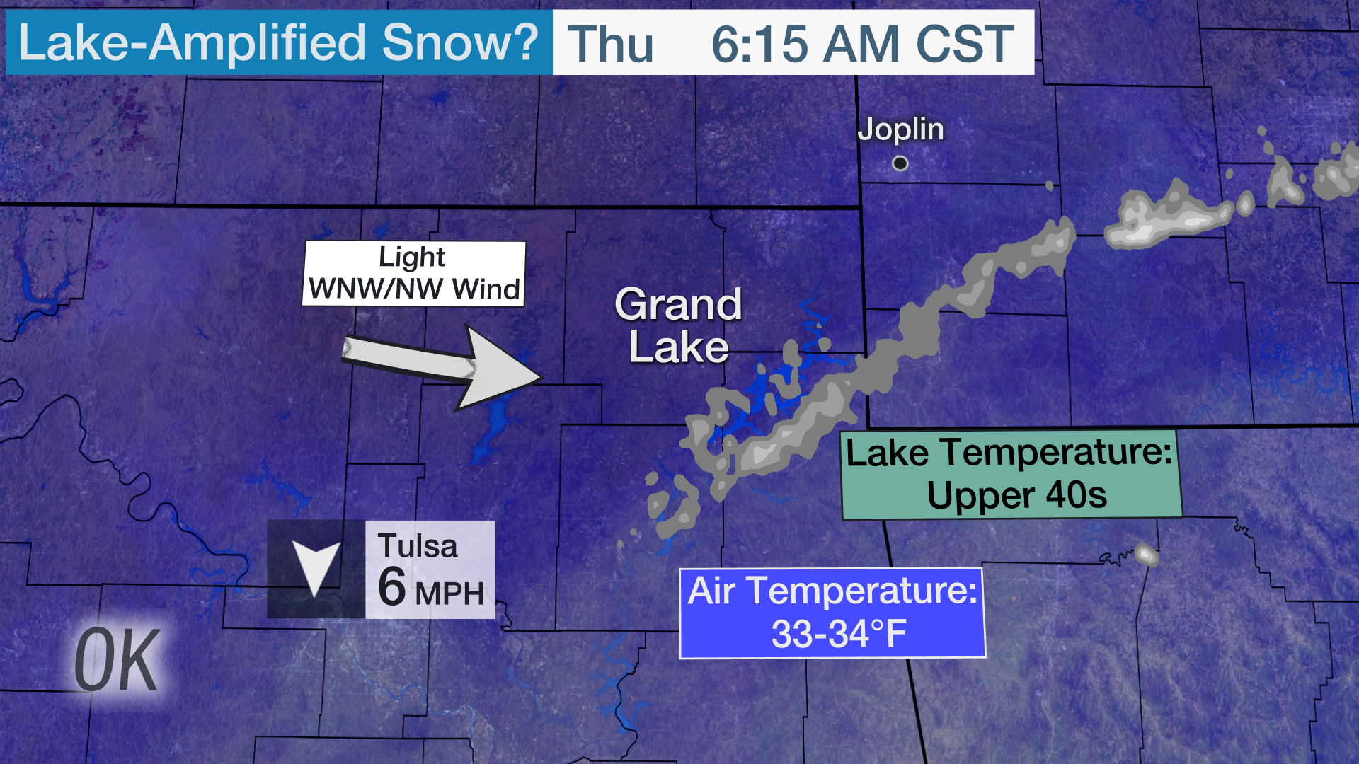LakeEffect Snow Fell Thursday in... Oklahoma?
