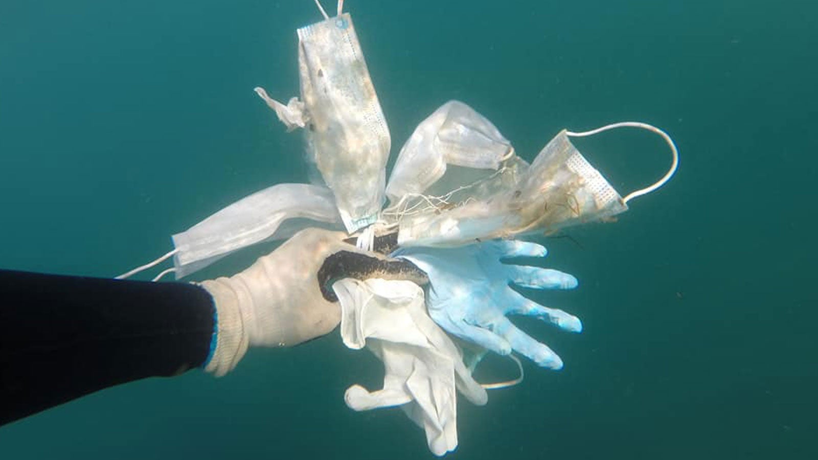 Nur zur Meldung: Corona-M&uuml;ll im Meer! Laurent Lombard/Op&eacute;ration Mer Propre