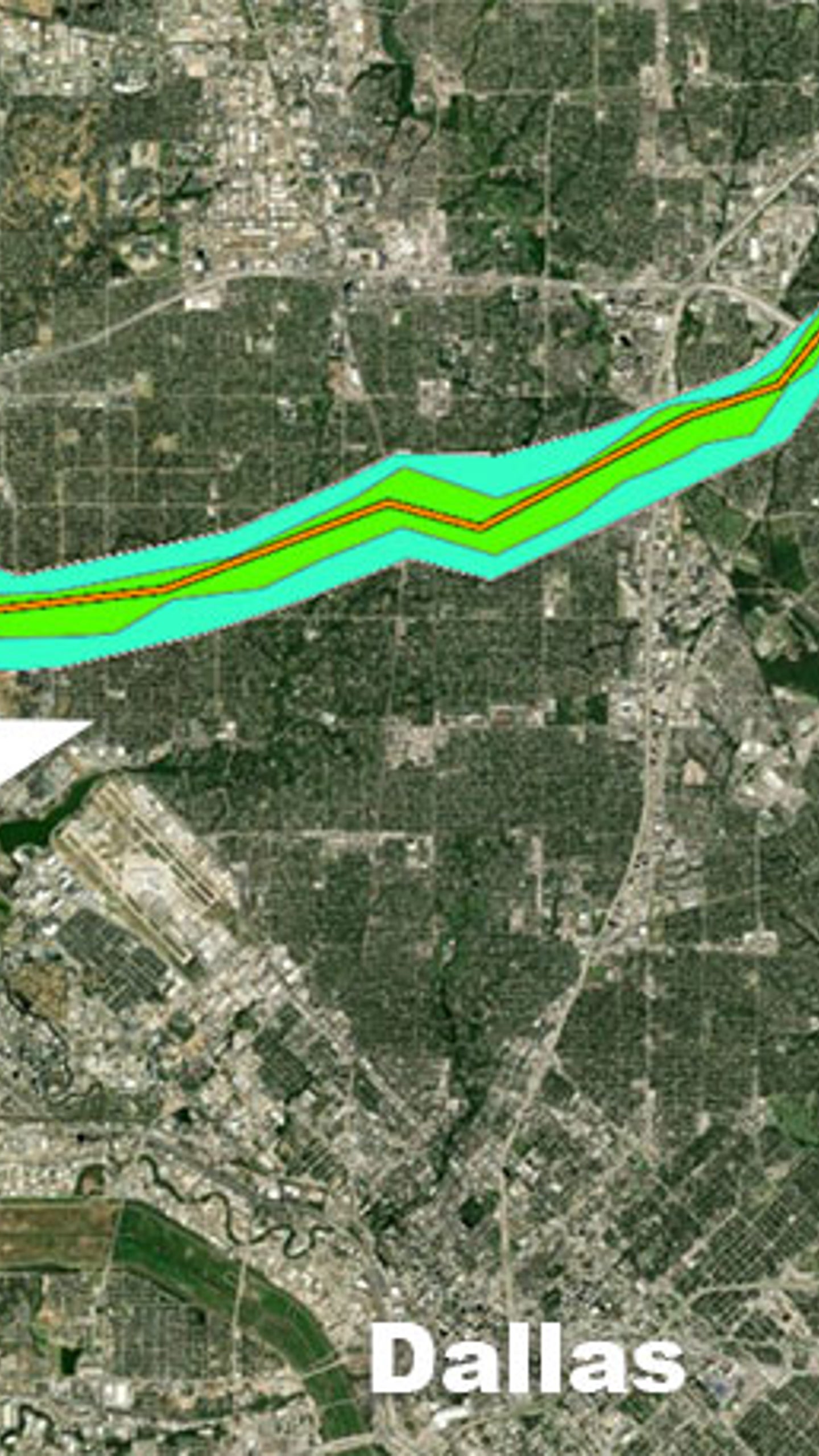 Aerial Photograph Shows How Dallas Ef3 Tornado Put Northern Parts Of City In Dark The Weather Channel Articles From The Weather Channel Weather Com