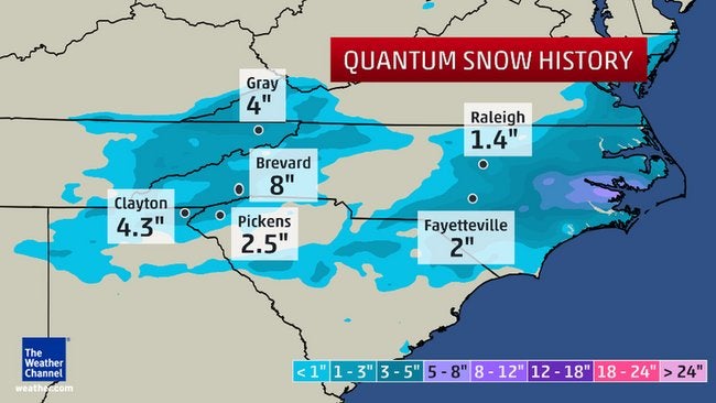 Winter Storm Quantum Ice and Snow Reports The Weather Channel