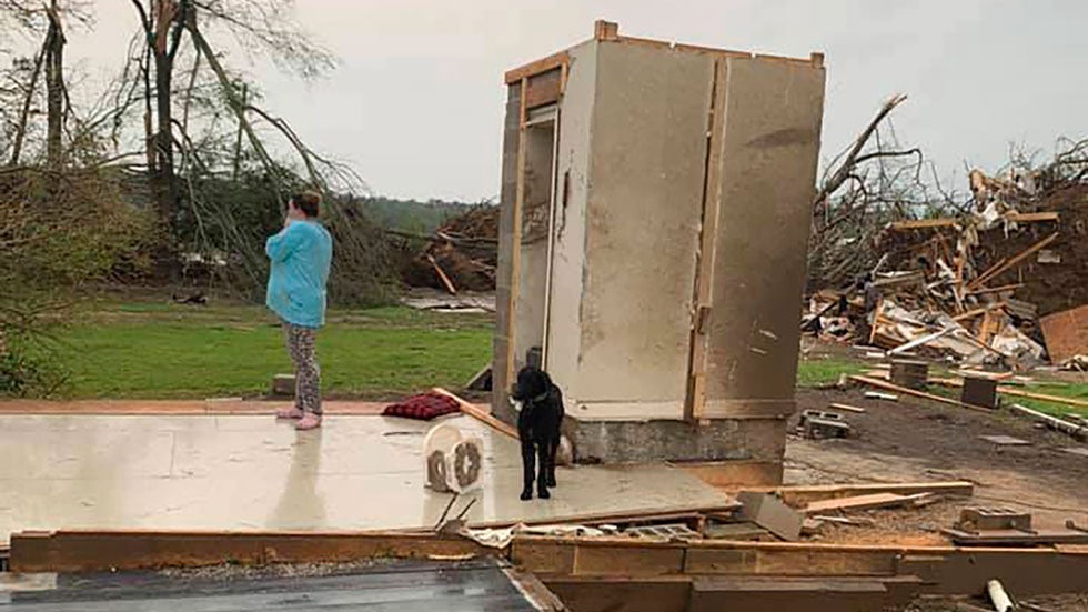 Family Survives Storm in Tornado Safe Room The Weather Channel