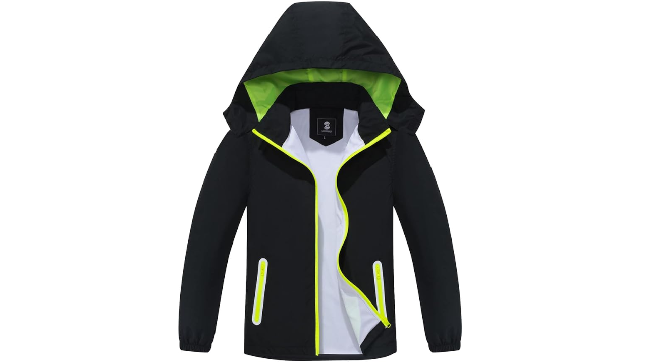 Kids Rain Jacket With Removable Hood (Unisex)
