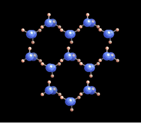 3-D ice crystal lattice