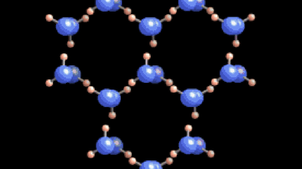 3-D ice crystal lattice