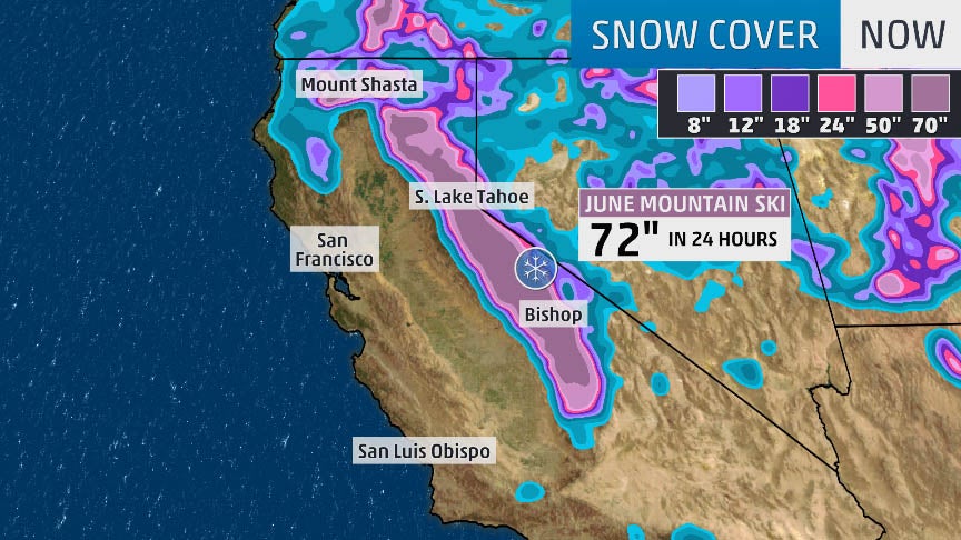 Here S How California S 6 Feet Of Snow In 24 Hours Compares To Other Snowfall Extremes The Weather Channel Articles From The Weather Channel Weather Com