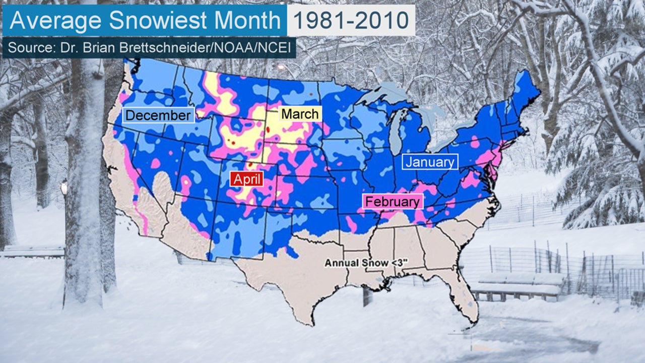 What Is Your Snowiest Month Of The Year The Weather Channel Articles From The Weather Channel Weather Com January Weather Forecast Map For Oklahoma For 2022