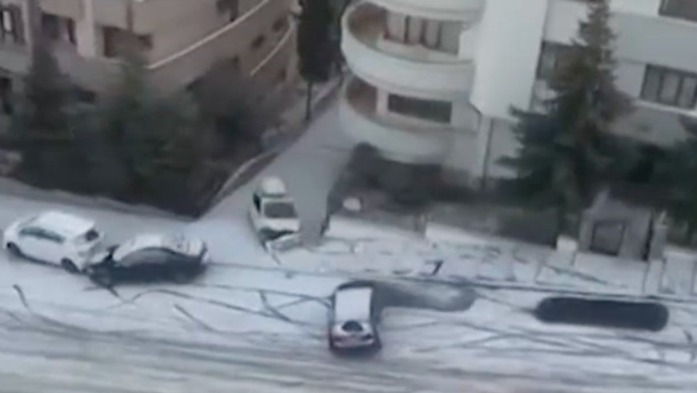 Going Down Cars Can T Conquer Snowy Hill In Turkey Videos From The Weather Channel Weather Com