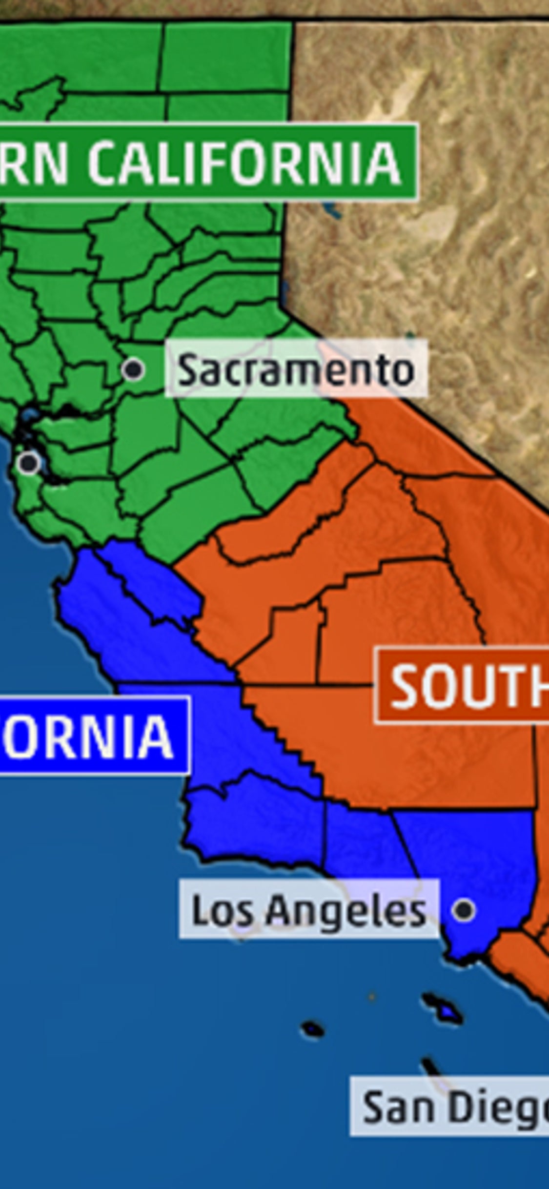 Split Map Cal California Split Into Two States Heidi On X: