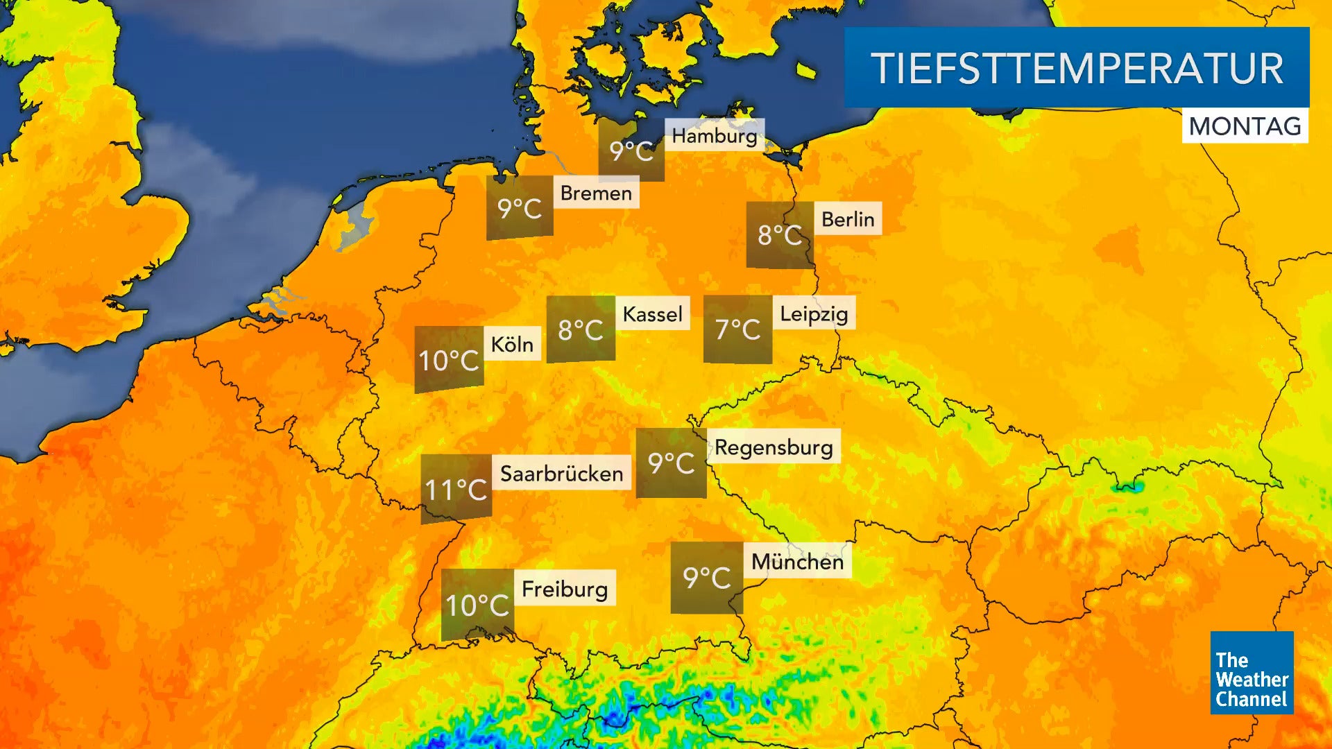 Wetter am Montag Hoch Quinlan dreht weiter auf The Weather Channel