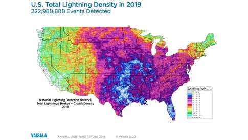 2019's Lightning Hot Spots Around the World Revealed in New Maps