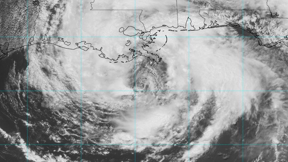 Visible image of Cristobal at 1747Z 6/7/20