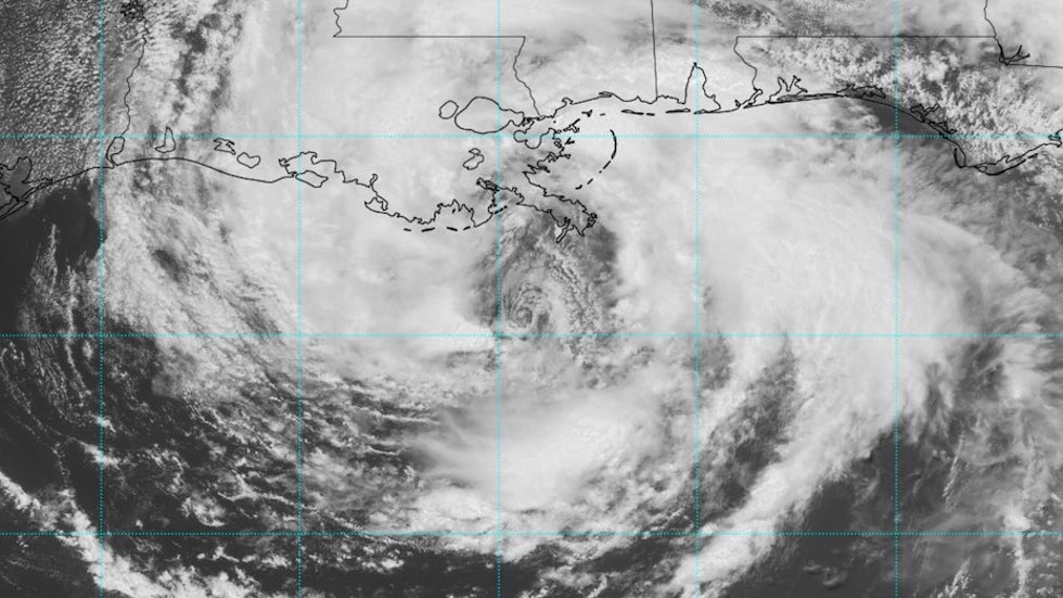 Visible image of Cristobal at 1747Z 6/7/20