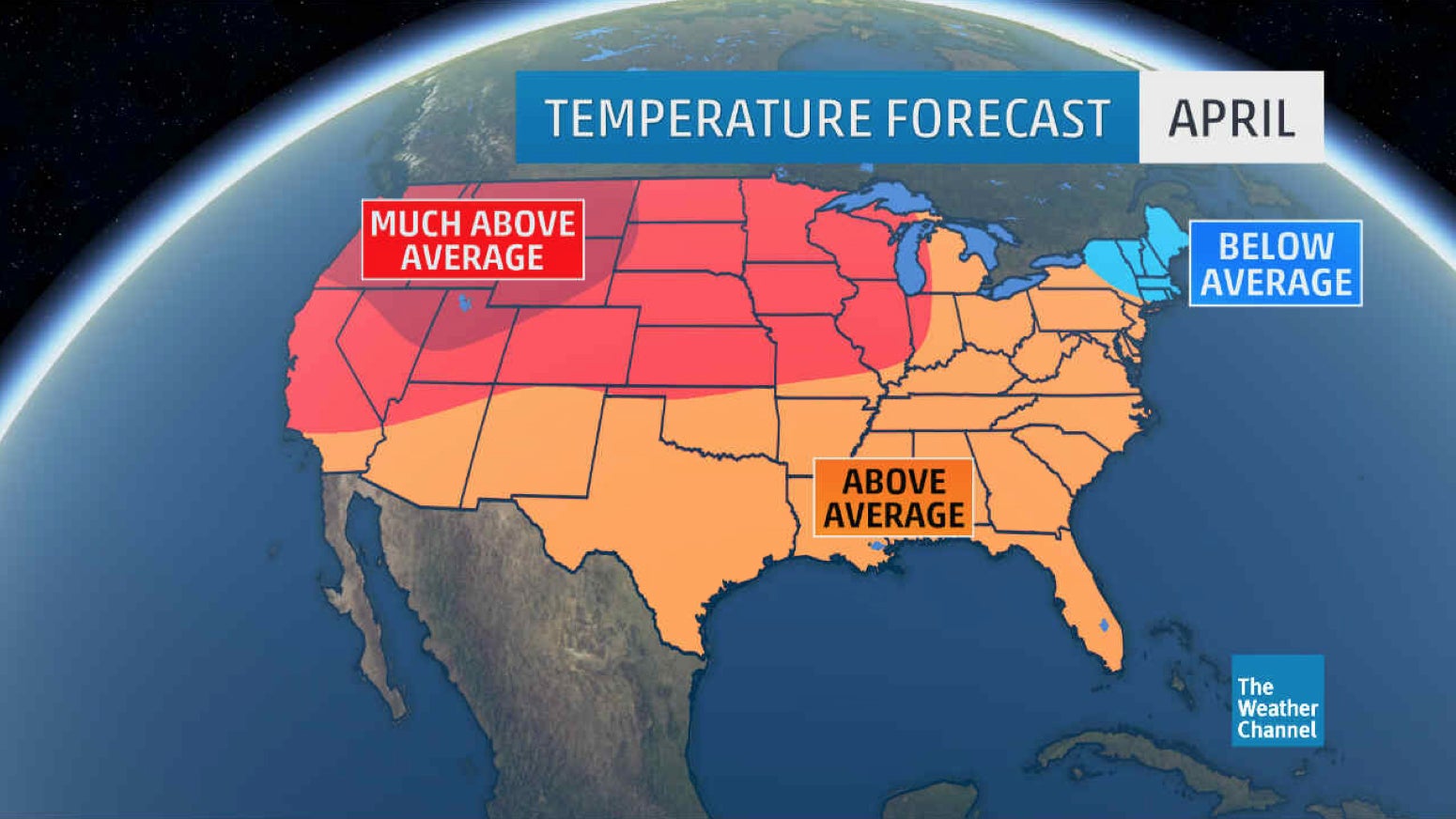 April Forecast Update Warm Temperatures Expected For Much of Western