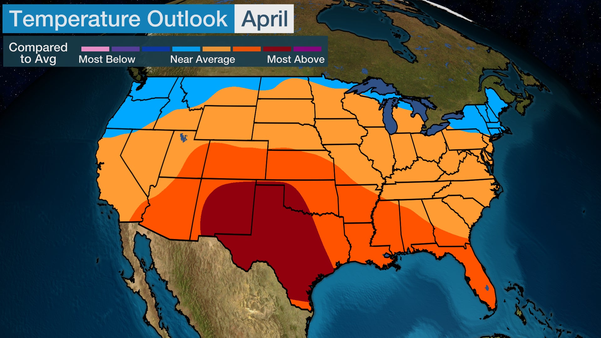U.S. Early Spring Temperature Outlook: Warmer Than Average for Many ...