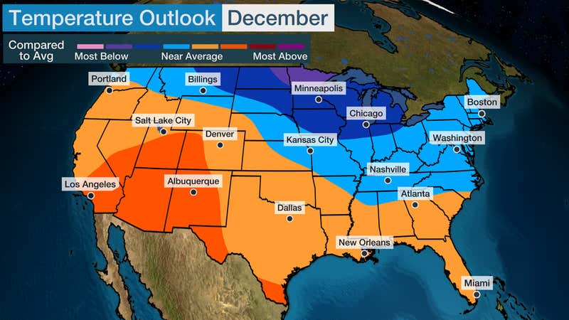 December Temperature Outlook Trends Colder In Northern U.S. | Weather.com