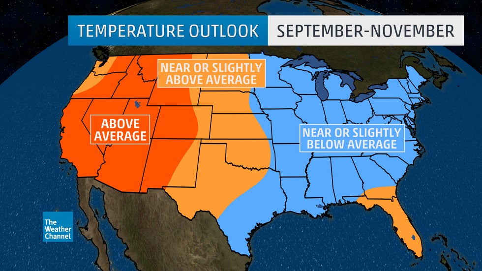 Fall Temperature Outlook West To Remain Warm East To Stay Cool The Fall Temperature Outlook West To Remain Warm East To Stay Cool The