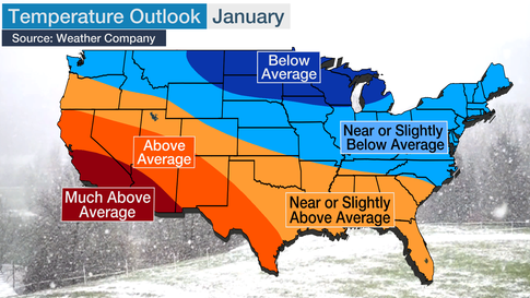 January March 2020 Temperature Outlook Colder In The North Mild Across South The Weather Channel Articles From The Weather Channel Weather Com