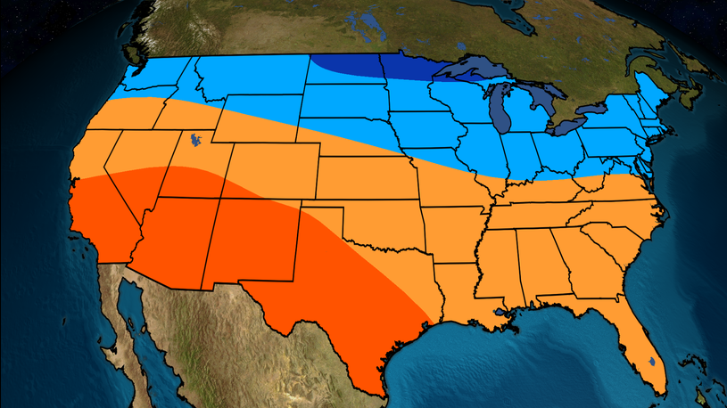 January March 2020 Temperature Outlook Colder In The North Mild Across South The Weather Channel Articles From The Weather Channel Weather Com