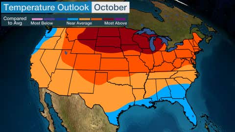 Fall Temperature Outlook: Warmer Than Average In West, Northern Tier ...