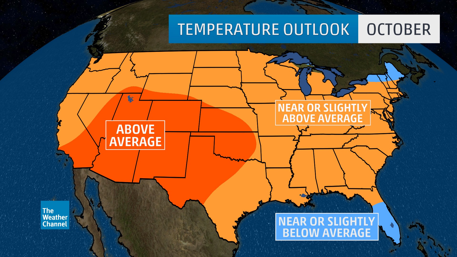 Fall Temperature Outlook West to Remain Warm, East to Stay Cool The