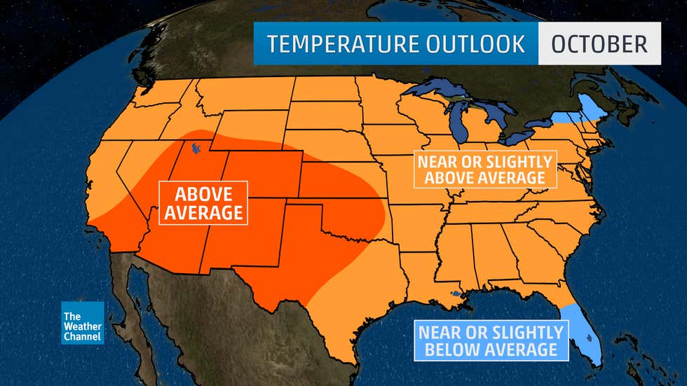 Fall Temperature Outlook: West to Remain Warm, East to Stay Cool | The ...