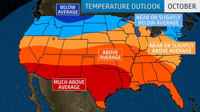 October 2019 Temperatures Will Likely Be Cooler Than Average in the Far ...