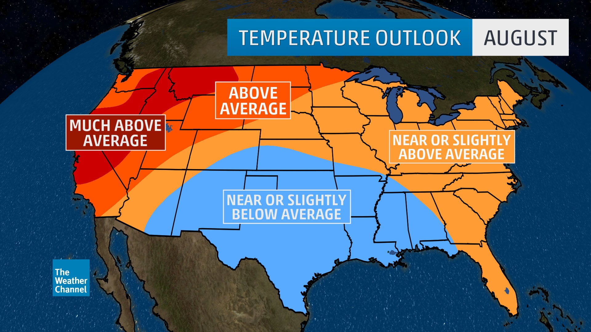 August Temperature Outlook Hot Temperatures Likely to Grip the West
