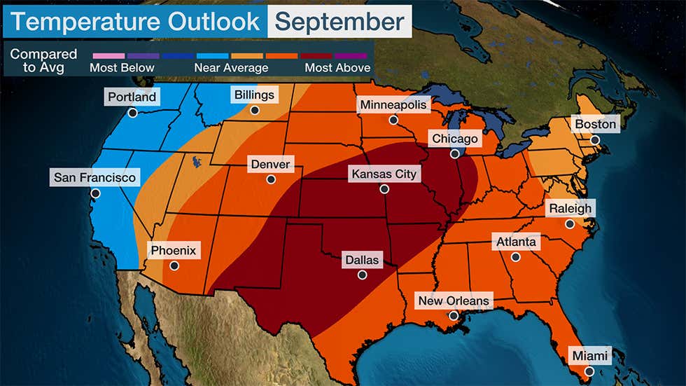 Late Summer, Early Fall Temperature Outlook For US | Weather.com
