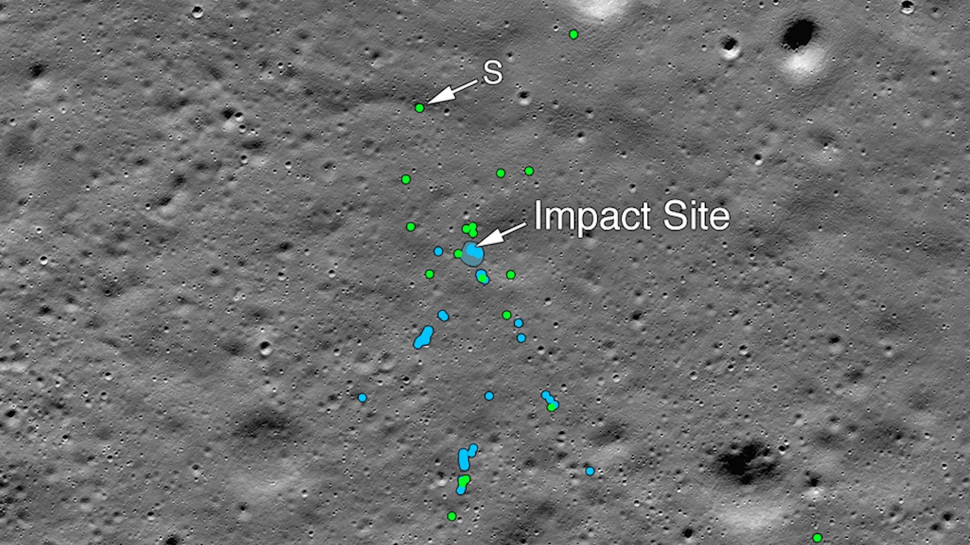 Impact Point of Vikram Lander Found on the Moon