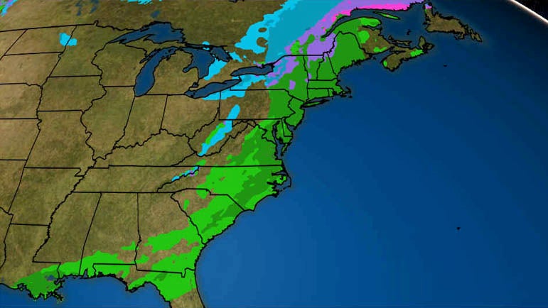 Weekend System Spreading Showers, Thunderstorms and Snow into the South and East