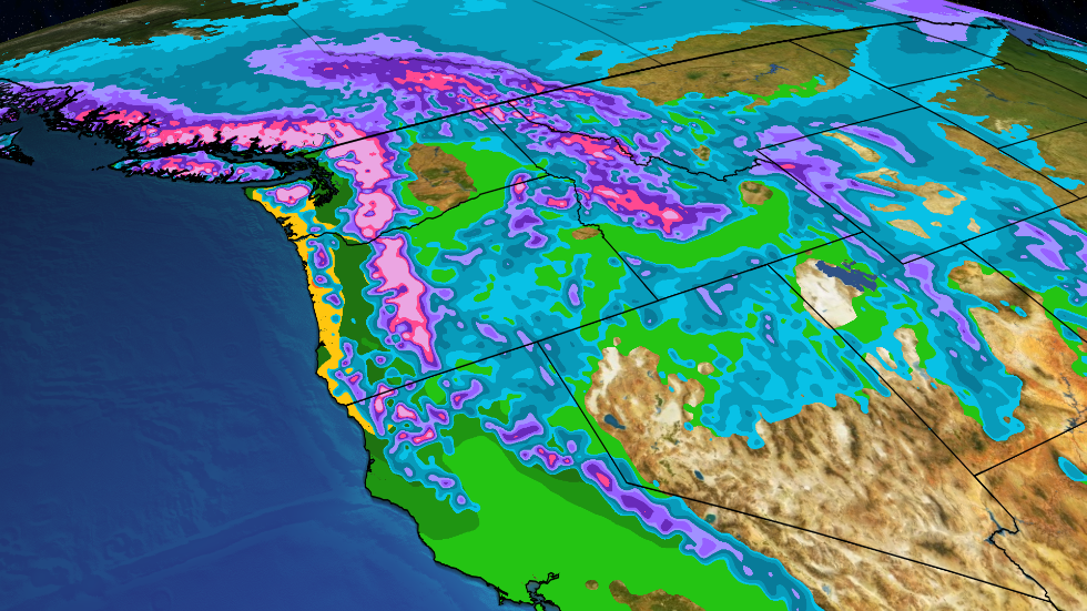 Western Winter Storm Brings Heavy Mountain Snow