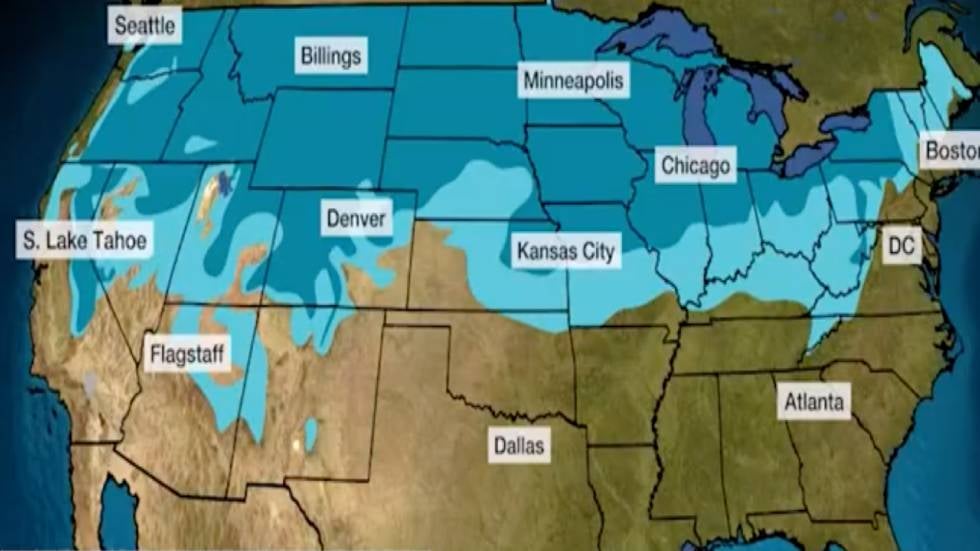 Your Chance Of Seeing A White Christmas This Year