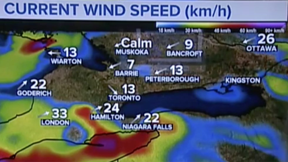 Wind Warning in Effect for Toronto, Montreal and Ottawa