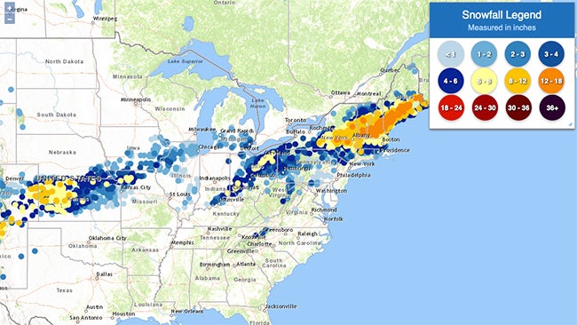 Winter Storm Jimenez Brought Heavy Snow To Interior Northeast, Plains