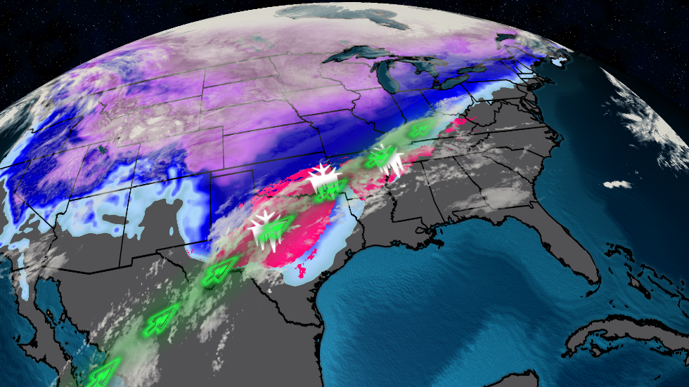 Winter Storm Ice Threat Extends From Texas To Tennessee And Kentucky