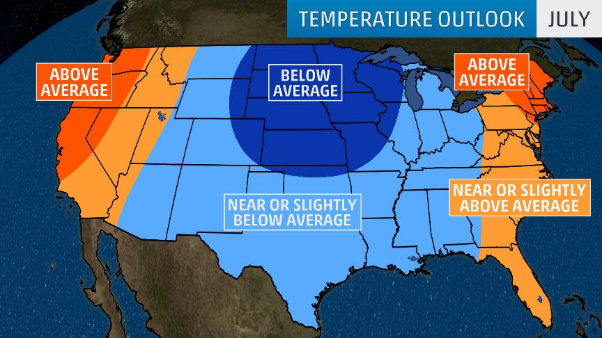 Summer 2019 Temperatures Expected to be Hot in the East and Mild in the ...