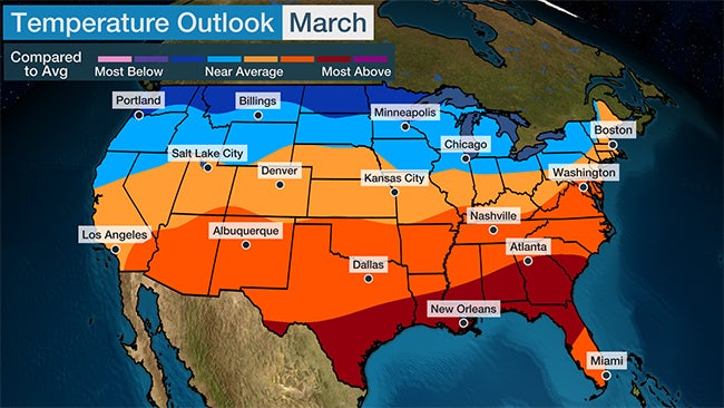 February - April Temperature Outlook 2023