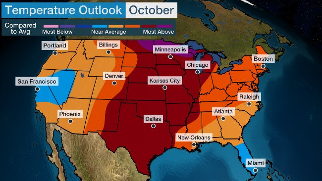 October 2023 temperature outlook
